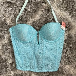 GORGEOUS BLUE LACE CORSET
